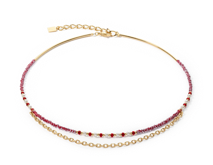 Coeur de Lion Necklace Twinkle Princess Gold-Red 4433/10-0300