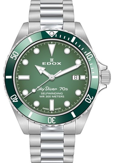 EDOX SKYDIVER 70S DATE AUTOMATIC 80115 3VM VDN