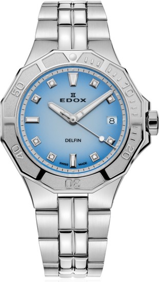 Edox Delfin Diver Date Lady Special Edition 53020 3M BUCND