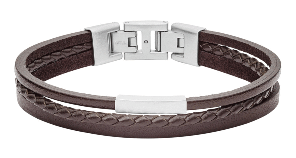 Fossil Brown Multi-Strand Leather Bracelet JF03323040