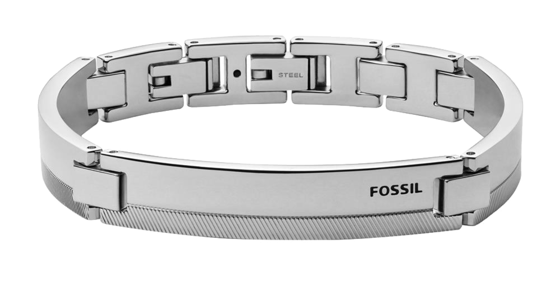 Fossil Chevron Stainless Steel Station Bracelet JF03995040