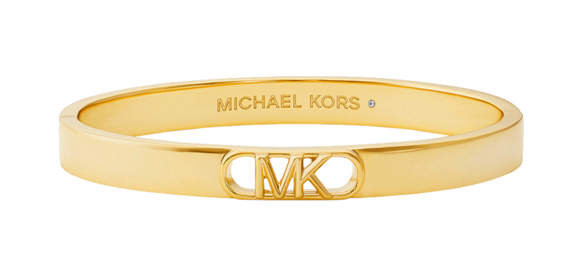 Michael Kors Precious Metal-Plated Brass Empire Logo Bangle MKJ828700710