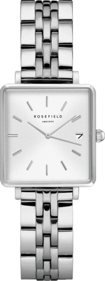 ROSEFIELD The Boxy XS White Silver 22mm QMWSS-Q020