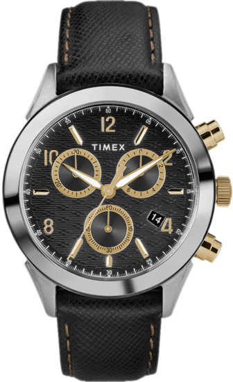 TIMEX Torrington Chronograph 40mm Leather Strap Watch TW2R90700