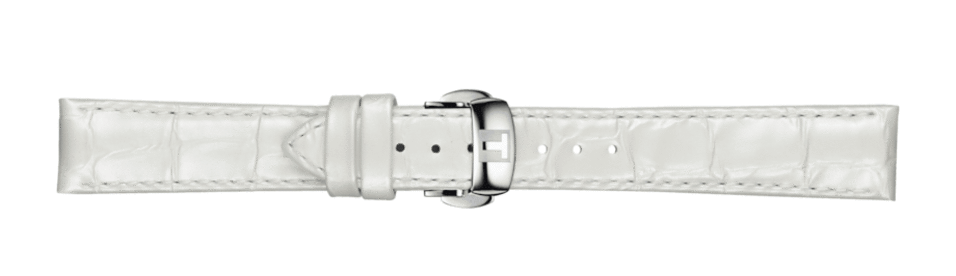 TISSOT OFFICIAL WHITE LEATHER STRAP LUGS 16 MM T852.036.795