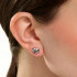GUESS NEVER WITHOUT LOGO HEART EARRINGS UBE28066