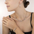 Coeur de Lion Earrings Swarovski® Crystals & stainless steel rose gold-silver 4938/20-1631