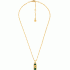 Michael Kors Precious Metal-Plated Brass And Acetate Pavé Empire Logo Necklace MKJ8274MC710